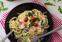 Creamy Lemon Garlic Shrimp Pasta