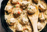 Cajun Chicken Meatballs in Rich Cream Sauce