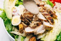 Cobb Salad with Grilled Romaine and Chicken Caesar