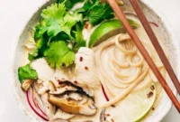 Velvety Thai Coconut Chicken Noodle Soup