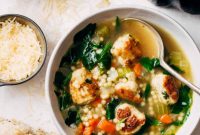 Italian Meatball and Greens Comfort Soup