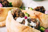 Savory Kofta Pita Sandwiches with Zesty Garlic Tahini