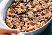 Decadent Blueberry Cheesecake French Toast Bake