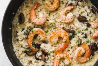 Velvety Mushroom, Shrimp, and Parmesan Risotto