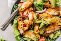 Sriracha Honey BBQ Crispy Chicken Salad