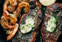 Garlic Butter Surf & Turf Skillet