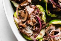 Philly Cheesesteak Bell Pepper Boats