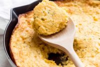 Cheesy Garlic Chive Corn Pudding