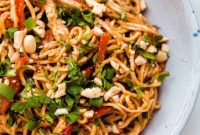 Takeout-Style Sesame Peanut Chicken Noodles at Home