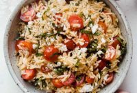 Vibrant Tomato, Basil and Feta Orzo Salad