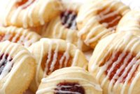 Luscious Glazed Apricot Raspberry Thumbprint Cookies