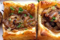 Savory Caramelized Onion Mushroom Gruyere Puffs