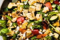 Smoky Grilled Zucchini and Sweet Corn Salad with Bell Peppers