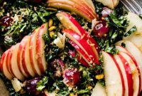 Vibrant Honeycrisp Kale Salad with Zesty Parmesan Vinaigrette