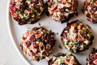 Sweet & Spicy Cranberry Goat Cheese Bites