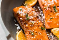Zesty Sesame Citrus Glazed Salmon