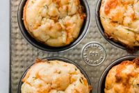 Golden Zucchini Cheddar Muffins