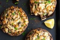 Gourmet Shrimp Stuffed Portobello Caps