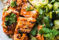 Sweet Heat Garlic Salmon Bowls