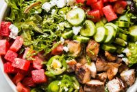 Fiery Blackened Chicken with Cool Watermelon Feta Salad