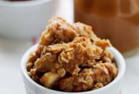 Golden Vanilla Bean Apple Crisp, Salted Caramel Swirled