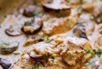 Creamy Garlic Mushroom Skillet Chicken