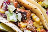 Spicy Salmon Tacos with Creamy Jalapeño Kick