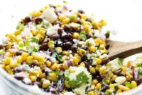 Zesty Elote-Style Corn & Avocado Salad with Black Beans
