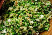 Vibrant Spring Pea and Feta Couscous Salad with Basil Vinaigrette