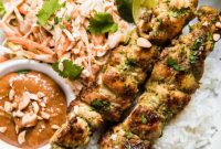Succulent Chicken Satay with Velvety Peanut Sauce