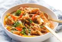 20-Minute Chicken Panang Curry Noodle Bowls