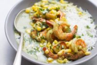 Velvety Coconut Shrimp Curry with Sweet Corn