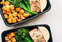 Zesty Lemon Roasted Salmon with Sweet Potatoes and Broccolini