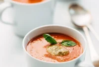Easy Slow Cooker Parmesan Basil Tomato Soup