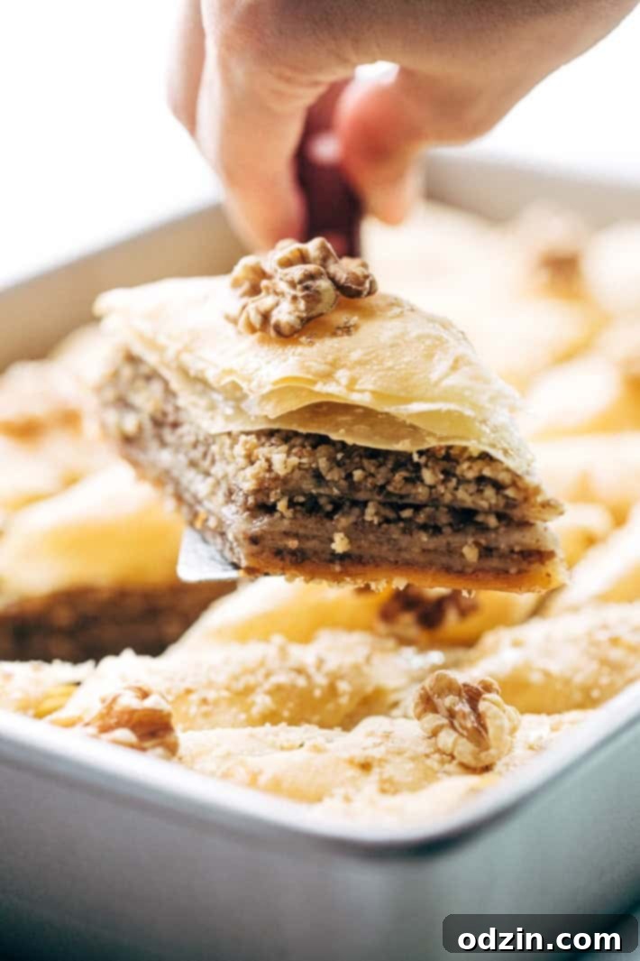 Holiday Walnut Baklava with Homemade Syrup