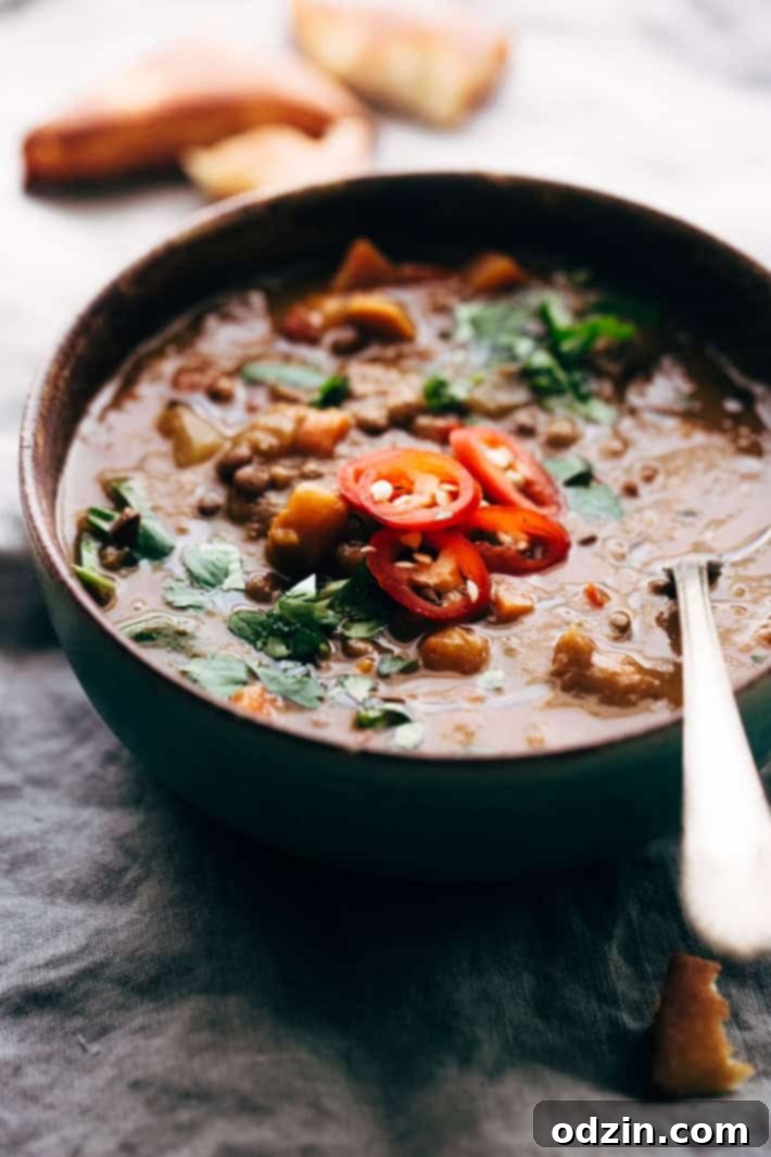 Winter Detox Moroccan Sweet Potato Lentil Soup - an easy, vegetarian detox soup that's loaded with tons of veggies, lentils and sweet potatoes to keep you full! Light on the calories too! #moroccansoup #soup #lentilsoup #slowcooker | Littlespicejar.com Winter Detox Moroccan Sweet Potato Lentil Soup - an easy, vegetarian detox soup that's loaded with tons of veggies, lentils, and sweet potatoes to keep you full! Light on the calories too! #moroccansoup #soup #lentilsoup #slowcooker | Littlespicejar.com