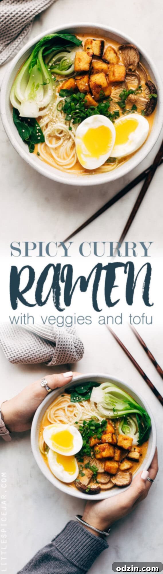 Vibrant Spicy Tofu Curry Ramen 10 Final bowl of Spicy Curry Ramen