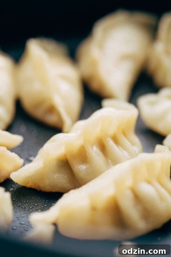 Crazy Good Potstickers with 3-Ingredient Dipping Sauce - The perfect potstickers to make with friends, family, or your significant other on a weekend. The filling is quick and easy to make and these potstickers are so very good! #potstickers #gyoza #jiaozi #wonton | Littlespicejar.com