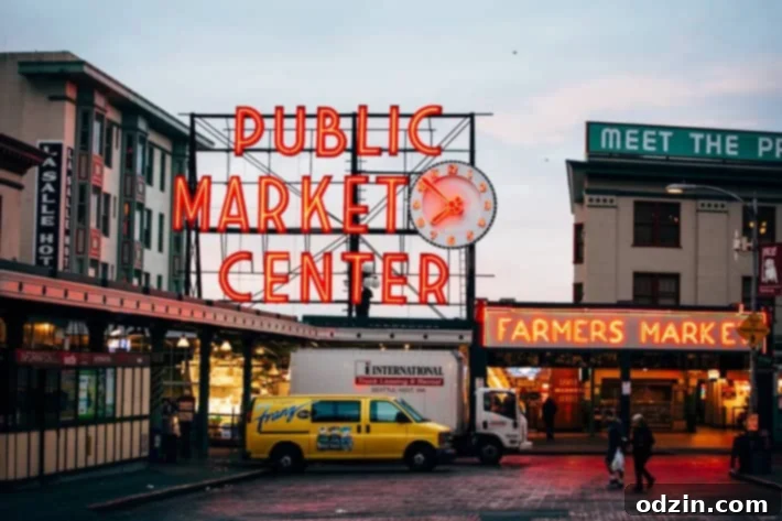 Fresh seafood at Pike Place Market