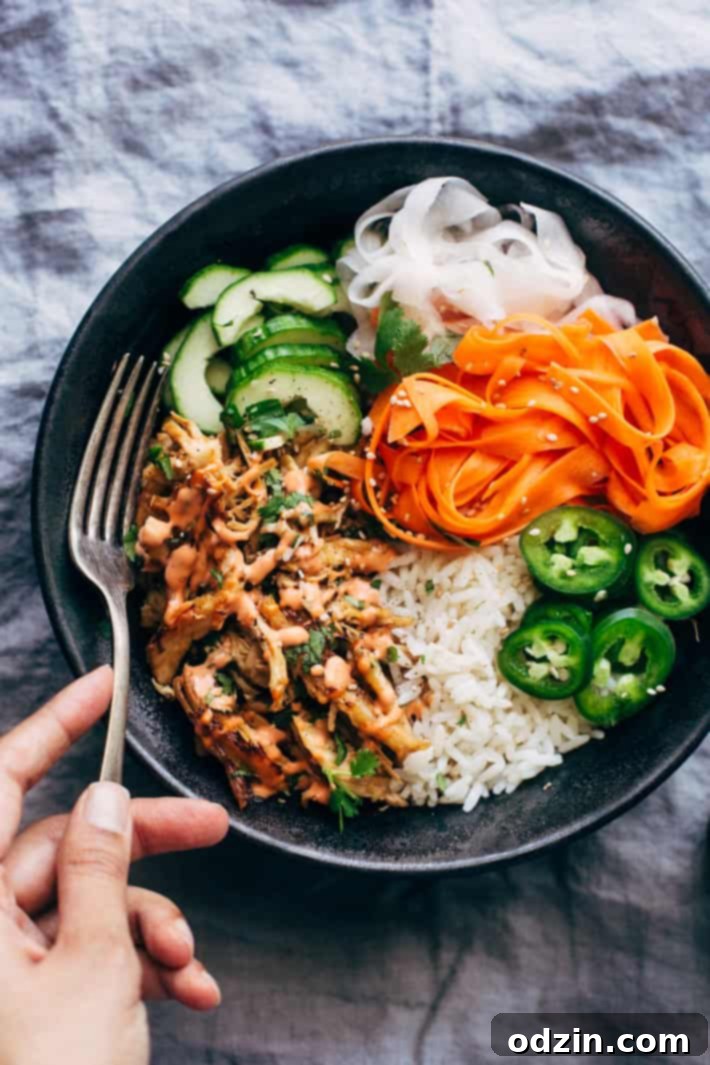 Crispy Chicken Banh Mi Bowls