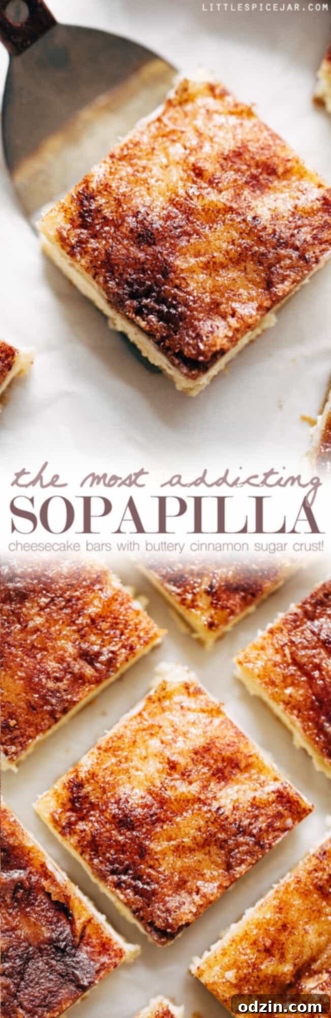 The Most Addicting Sopapilla Cheesecake Bars made with just 8 simple ingredients! These bars don't use the crescent roll dough! #sopapillacheesecakebars #cheesecake #cheesecakebars #snickerdoodle | Littlespicejar.com The Most Addicting Sopapilla Cheesecake Bars made with just 8 simple ingredients! These bars don't use the crescent roll dough! #sopapillacheesecakebars #cheesecake #cheesecakebars #snickerdoodle | Littlespicejar.com