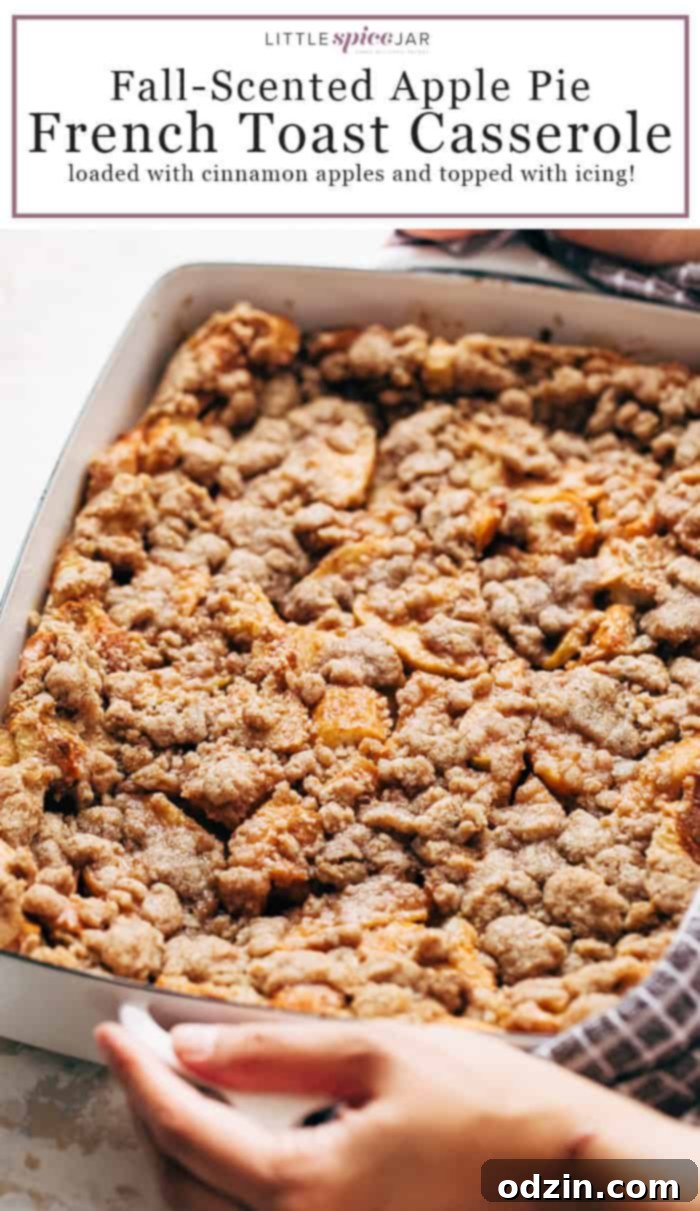 Apple French Toast Casserole with streusel