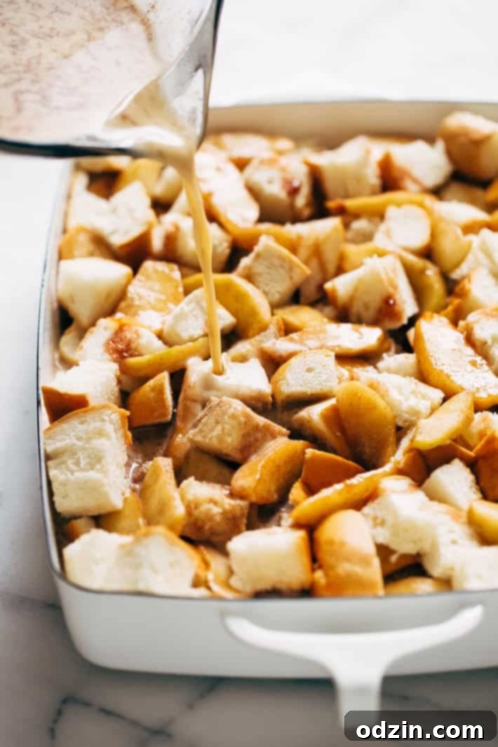 Ingredients for Apple French Toast Casserole laid out