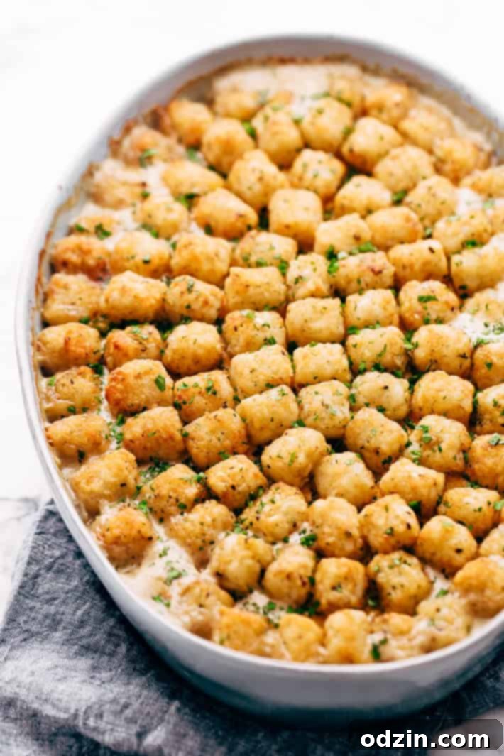 Chicken Pot Tater Tot Hotdish