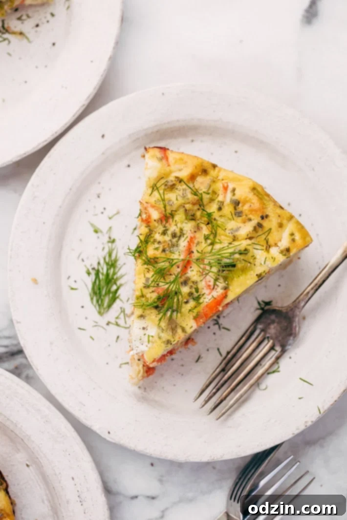 Smoked Salmon Breakfast Casserole - layers of thinly sliced potatoes, sautéed leeks, and flaky salmon. Great to serve for brunch! Smoked Salmon Breakfast Casserole - layers of thinly sliced potatoes, sautéed leeks, and flaky salmon. Great to serve for brunch!