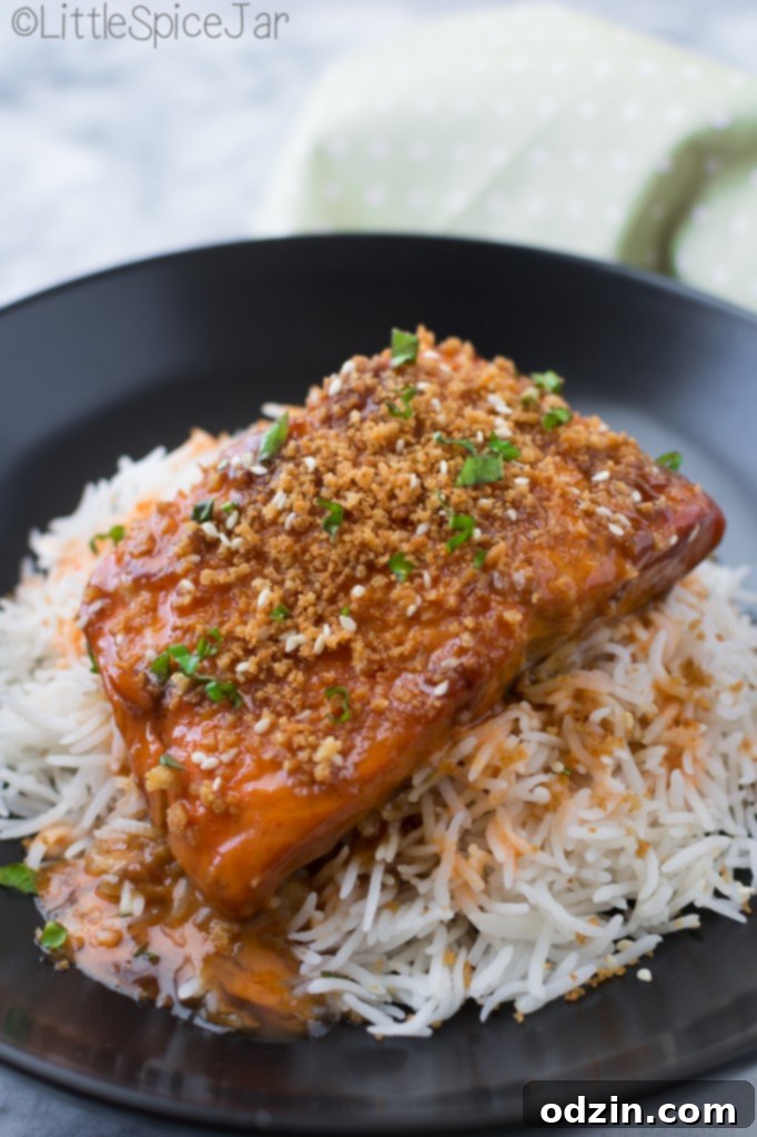 Sweet and Spicy Sriracha Teriyaki Salmon 4 Sweet Asian Teriyaki Salmon with Sriracha Sauce 11