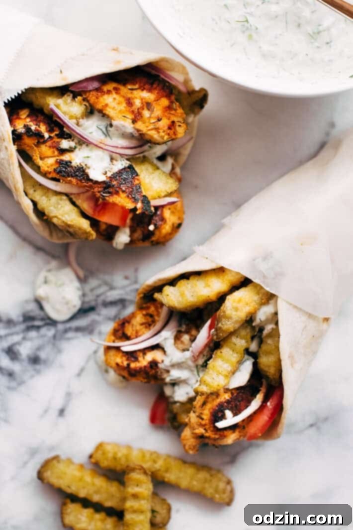 Seared Chicken Tenders for Gyros in a Skillet