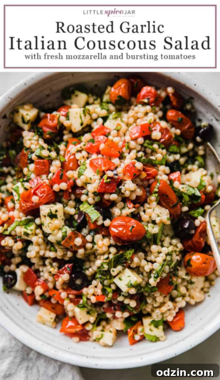 Roasted Garlic Italian Couscous Salad