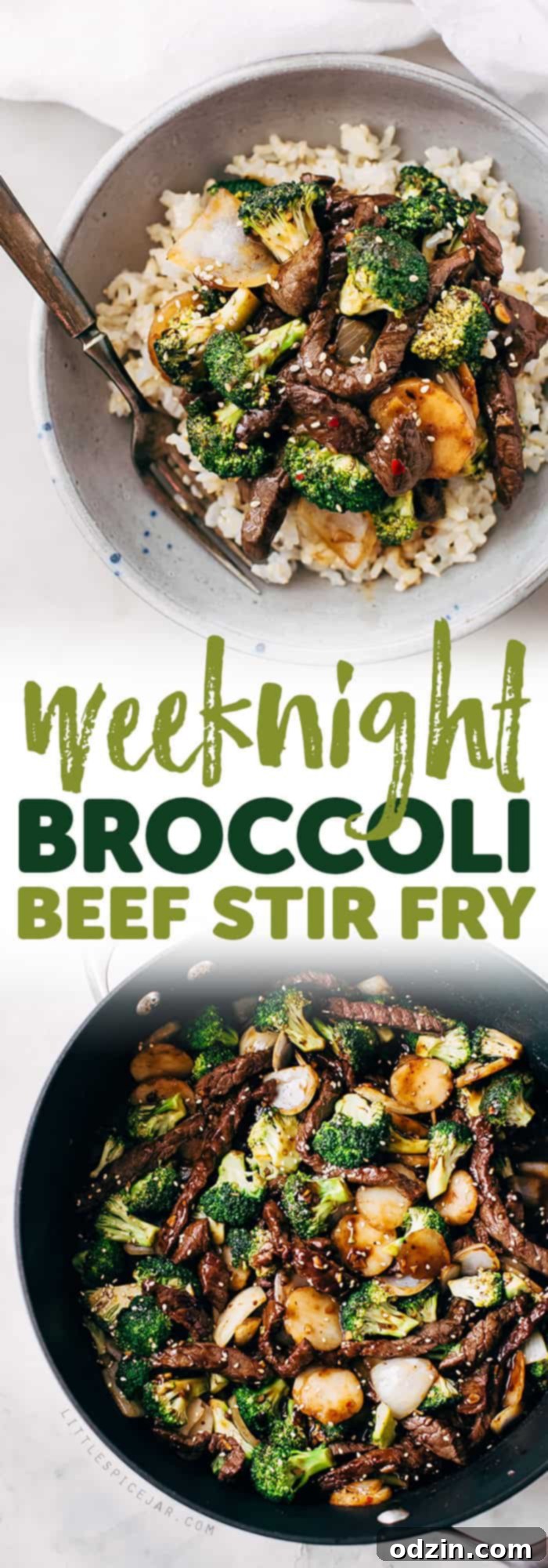 Best Easy Broccoli Beef Stir Fry Recipe - the easiest recipe that takes in the ballpark of 30 minutes to make and tastes better than takeout! #beefandbroccoli #broccolibeef #broccolibeefstirfry #stirfry #takeout | Littlespicejar.com