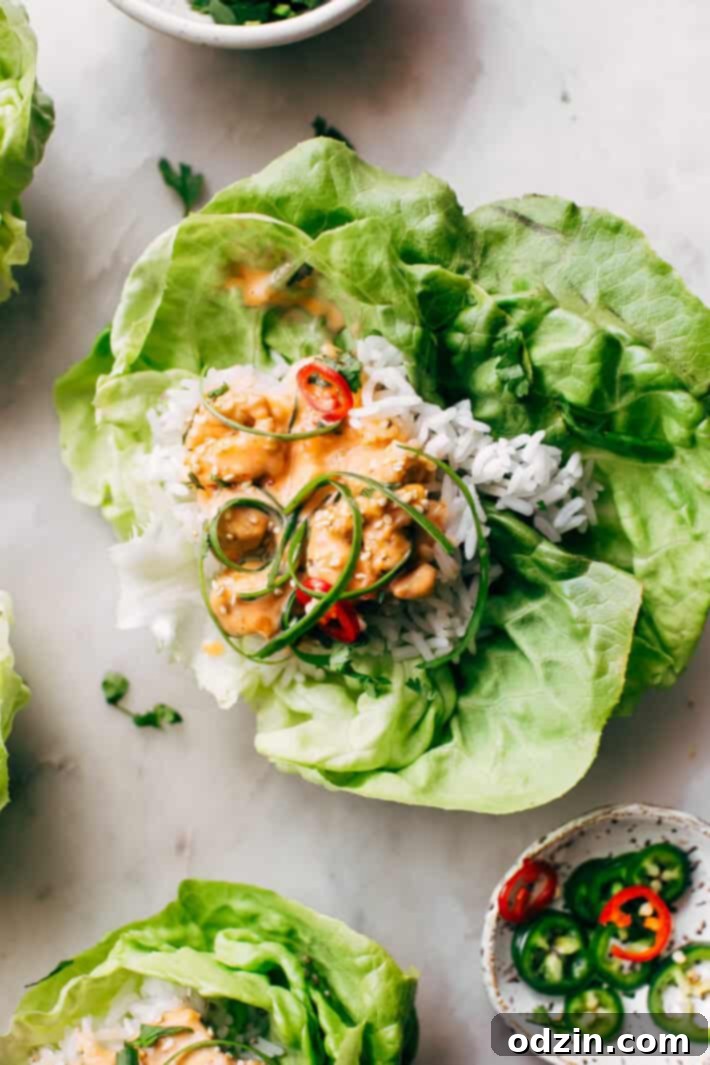 Bang Bang Chicken Lettuce Wraps - a homemade lettuce wrap stuffed with jasmine rice, sautéed chicken and tons of bang bang sauce! #bangbangchicken #bangbangsauce #bangbanglettucewraps #chickenlettucewraps | Littlespicejar.com Bang Bang Chicken Lettuce Wraps - a homemade lettuce wrap stuffed with jasmine rice, sautéed chicken and tons of bang bang sauce! #bangbangchicken #bangbangsauce #bangbanglettucewraps #chickenlettucewraps | Littlespicejar.com